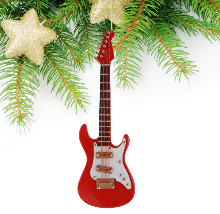 Miniature Red Guitar-TEG34_Miniature Musical Instruments Gift are the ...