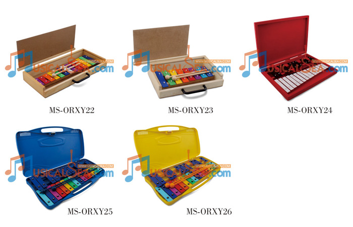 Colorful Xylophone with Plastic Box, tone bell set, percussion musical instrument educational toy for kid